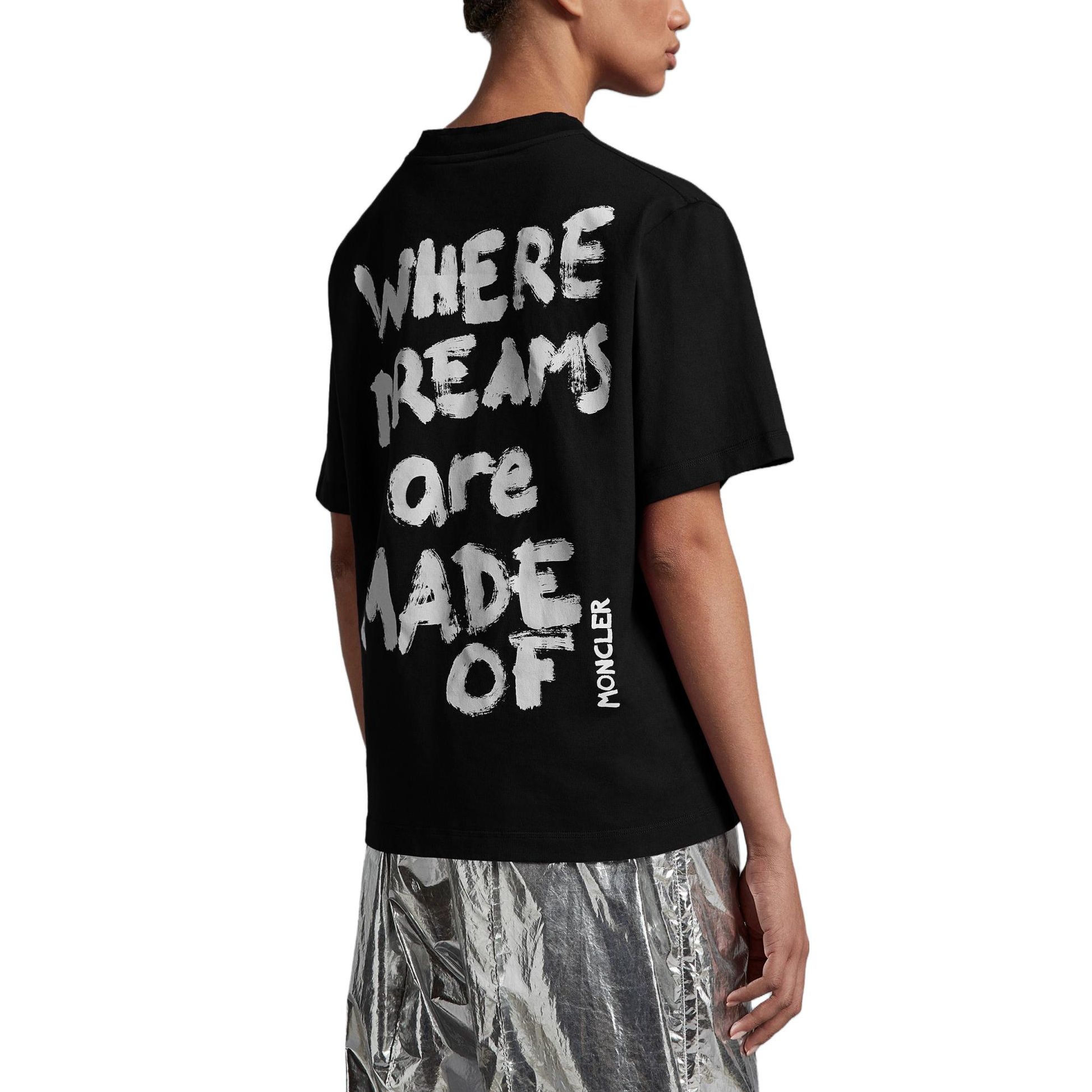 Purchase MONCLER GENIUS x Alicia Keys 字母印花貼布標誌男女款圓領T恤。 I109F8C0000389A4499A