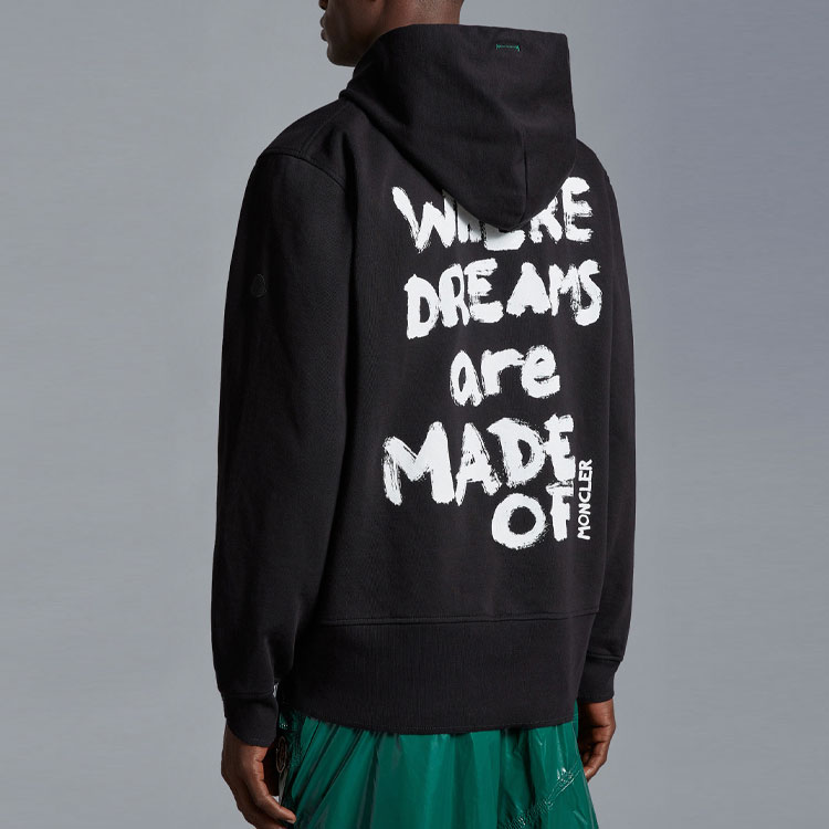 MONCLER GENIUS Alicia Keys SS23 Unisex Black Hoodie with Back Print and Sleeve Patch. I109F8G00001M2977999 圖 6