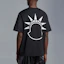 Shop MONCLER GENIUS x Alicia Keys 男女同款黑色标志印花T恤 SS23 I109F8C0000389A44999