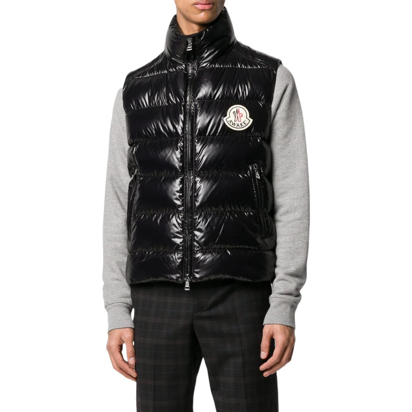 MONCLER GENIUS AWAKE 1952 Series Black Logo Print Down Vest for Men. 1A5011068950999 圖 3
