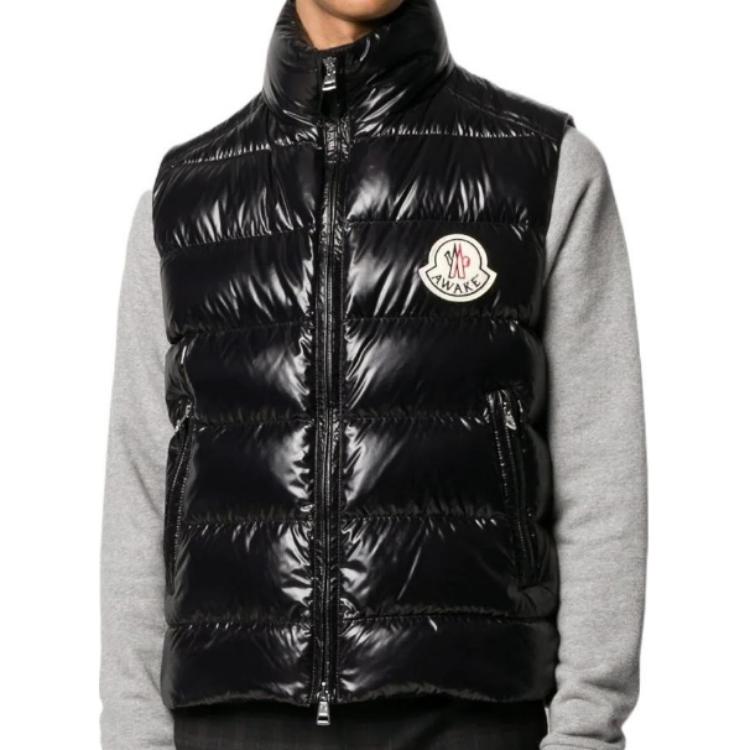 MONCLER GENIUS AWAKE 1952 Series Black Logo Print Down Vest for Men. 1A5011068950999 圖 6