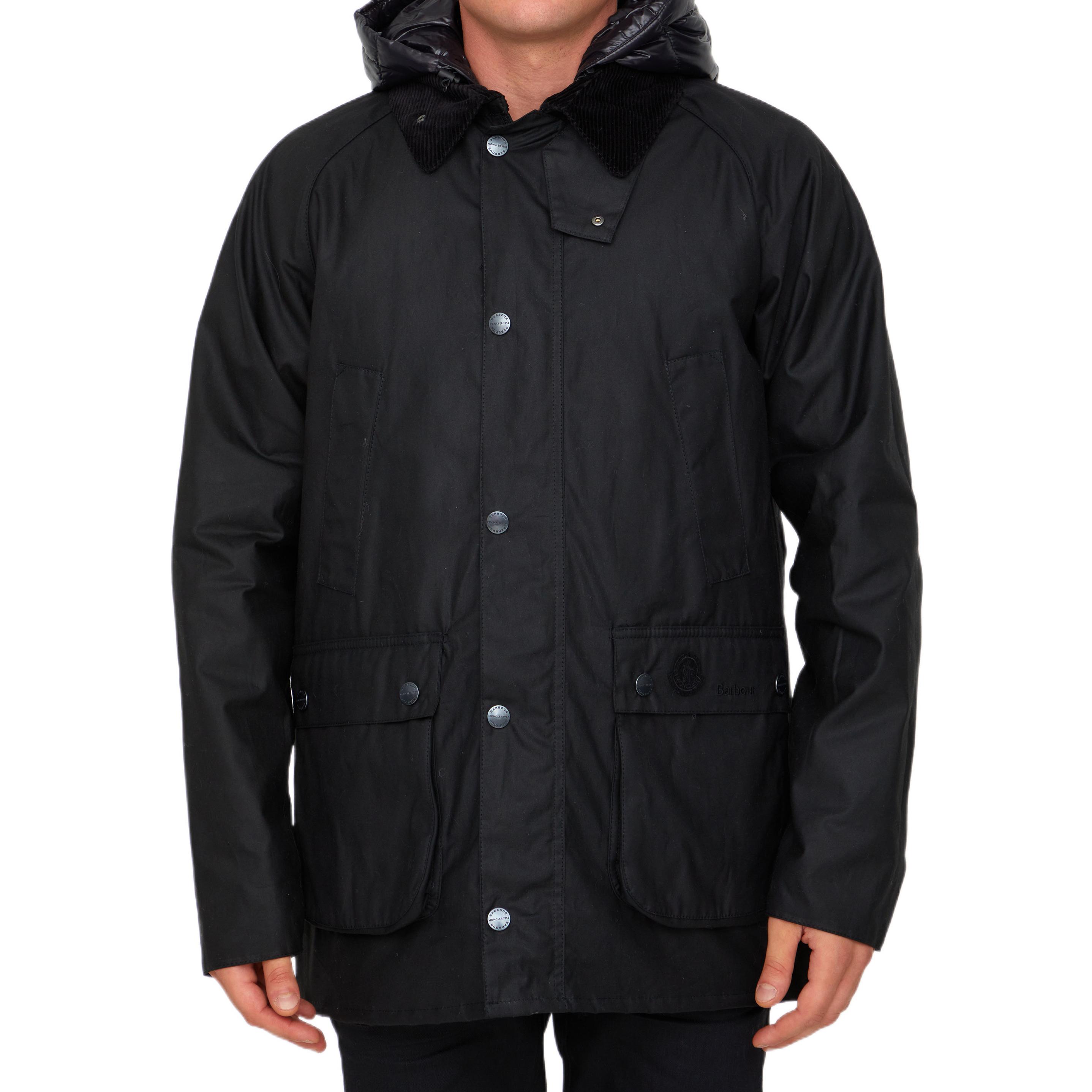 Shop MONCLER GENIUS x BARBOUR FW22 Solid Pocket Zip-Up Hooded Jacket Men’s. 1A00034M2146999