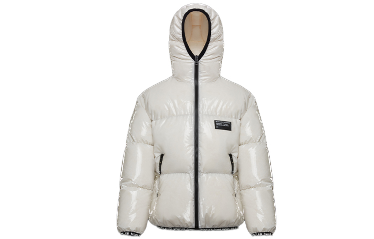 MONCLER GENIUS x Fragment Design Hiroshi Fujiwara Jeribe Glossy Hooded Down Jacket White F209U1B51110549QA903