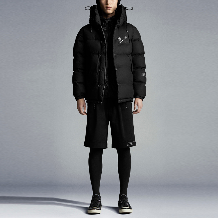 MONCLER GENIUS Fragment FW21 Alken Black Logo Hooded Down Jacket Unisex. G209U1A00018595G5 圖 3