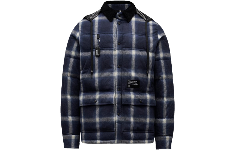 MONCLER GENIUS FRGMT FW21 Blue Plaid Flannel Down Jacket Winter Wear G209U1A00006595D6770 圖 2