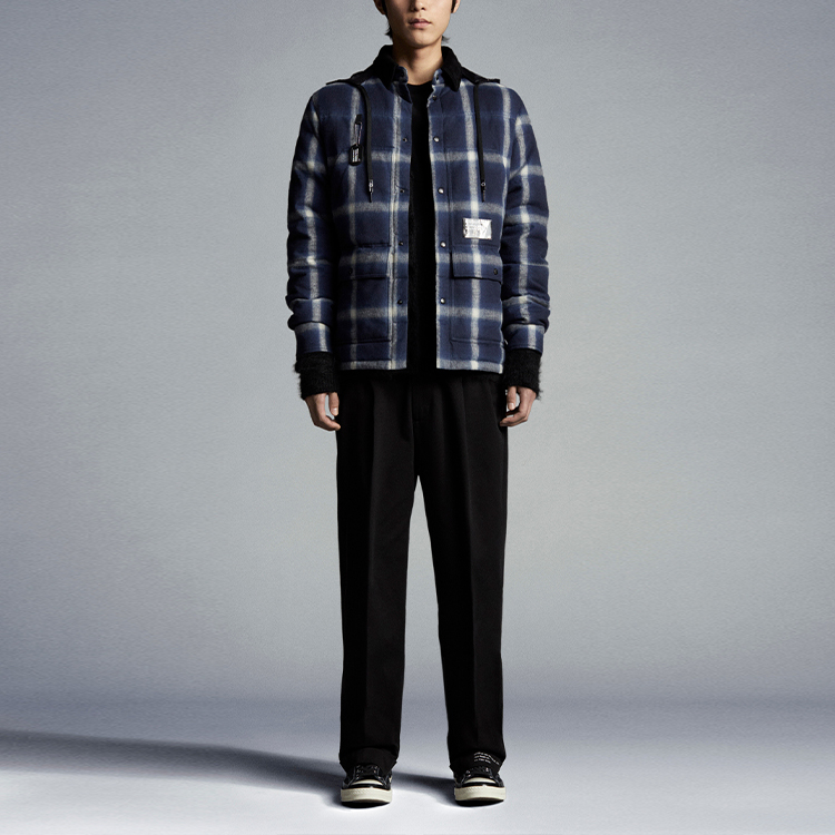 MONCLER GENIUS FRGMT FW21 Blue Plaid Flannel Down Jacket Winter Wear G209U1A00006595D6770 圖 3