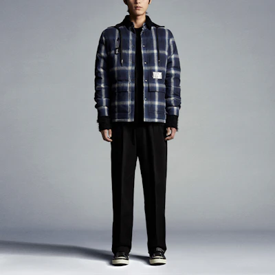 MONCLER GENIUS x FRGMT 蓝色格子法兰绒羽绒夹克冬季外套 G209U1A00006595D6770 Lookbook MONCLER GENIUS x FRGMT 蓝色格子法兰绒羽绒夹克冬季外套 G209U1A00006595D6770