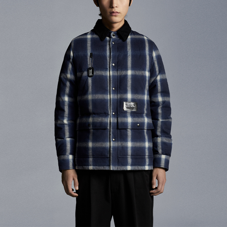 MONCLER GENIUS FRGMT FW21 Blue Plaid Flannel Down Jacket Winter Wear G209U1A00006595D6770 圖 4