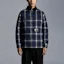 Shop MONCLER GENIUS x FRGMT 蓝色格子法兰绒羽绒夹克冬季外套 G209U1A00006595D6770