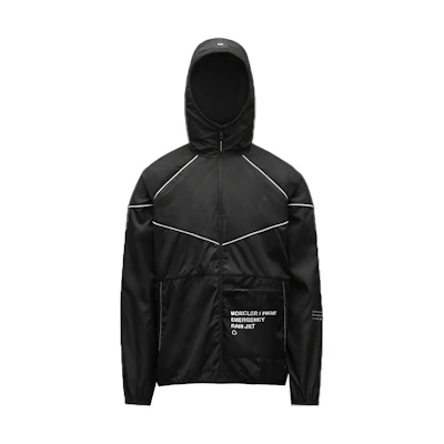 MONCLER GENIUS FRGMT FW21 Hunor Logo Hooded Nylon Jacket Black Mens. G209U1A00001M1289999