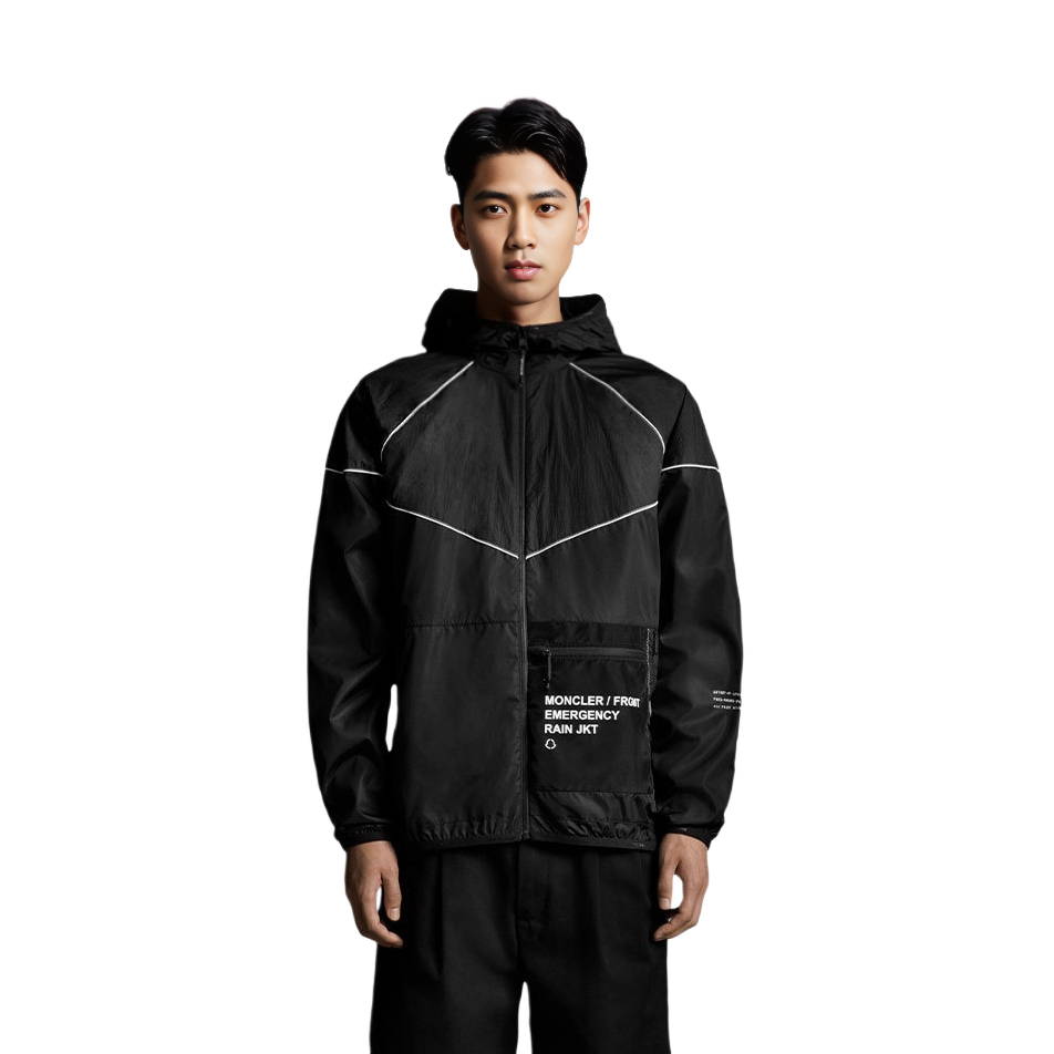 MONCLER GENIUS FRGMT FW21 Hunor Logo Hooded Nylon Jacket Black Mens. G209U1A00001M1289999 圖 3