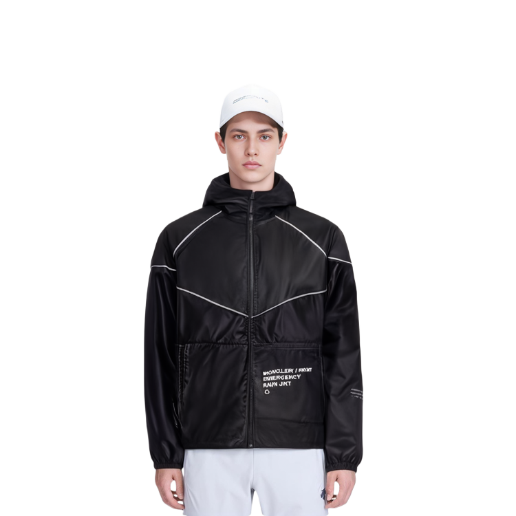 MONCLER GENIUS FRGMT FW21 Hunor Logo Hooded Nylon Jacket Black Mens. G209U1A00001M1289999 圖 4