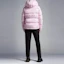 Shop MONCLER GENIUS x FRGMT FW22 Rickey粉色菱格LOGO羽绒夹克男女同款. H209U1A00002M2149521