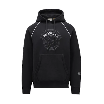 MONCLER GENIUS FRGMT Hiroshi Fujiwara Logo Embroidered Black Pullover Sweatshirt G209U8G00008809F4999