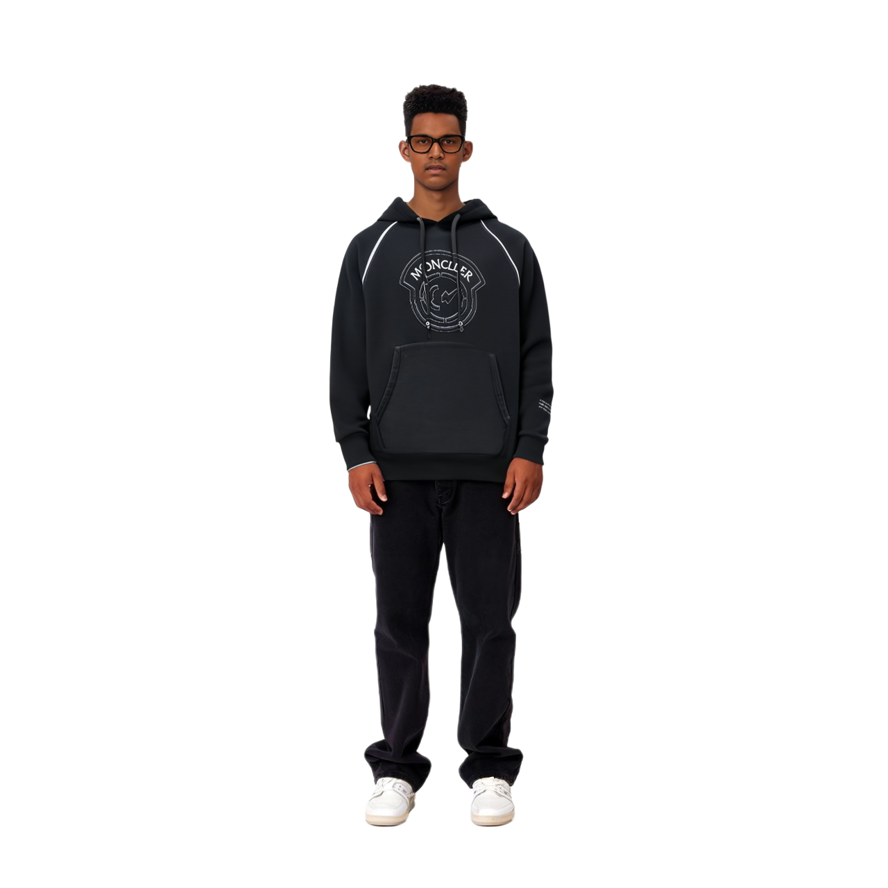 MONCLER GENIUS FRGMT Hiroshi Fujiwara Logo Embroidered Black Pullover Sweatshirt G209U8G00008809F4999 圖 5