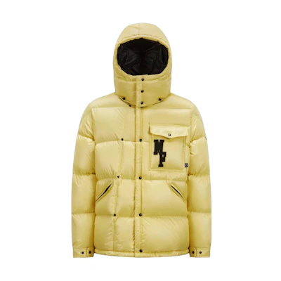 MONCLER GENIUS FRGMT Hiroshi Fujiwara Logo Hooded Yellow Down Jacket Unisex. I209U1A00019M3078110