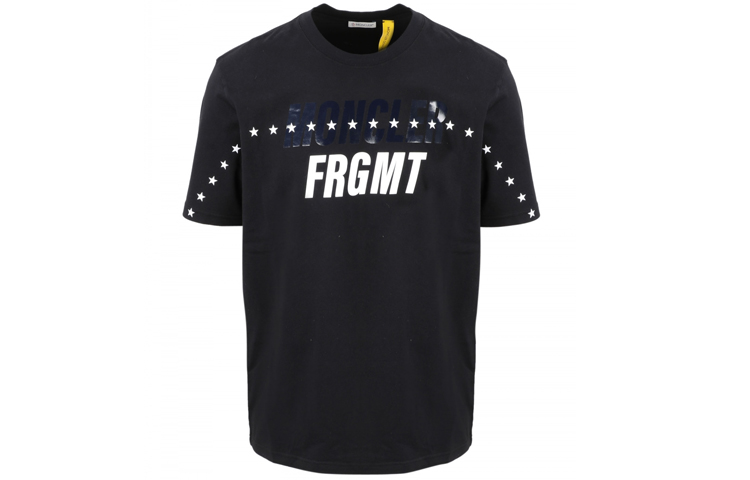 MONCLER GENIUS FRGMT Hiroshi Fujiwara Logo Print Black T-Shirt. 8C000038392B999 圖 2