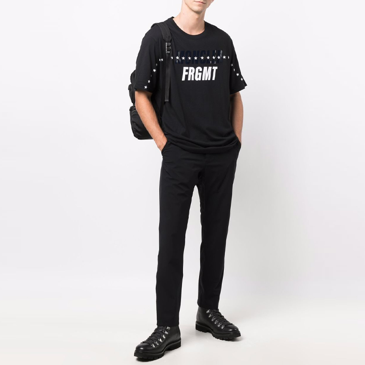MONCLER GENIUS FRGMT Hiroshi Fujiwara Logo Print Black T-Shirt. 8C000038392B999 圖 5