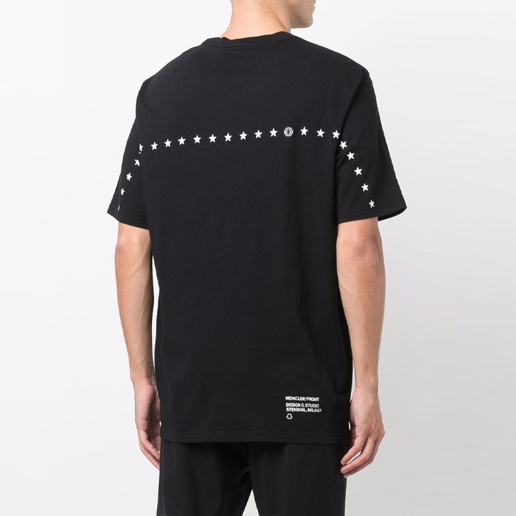 MONCLER GENIUS FRGMT Hiroshi Fujiwara Logo Print Black T-Shirt. 8C000038392B999 圖 6