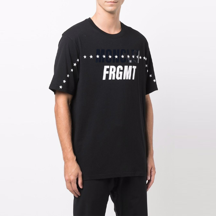 MONCLER GENIUS FRGMT Hiroshi Fujiwara Logo Print Black T-Shirt. 8C000038392B999 圖 7