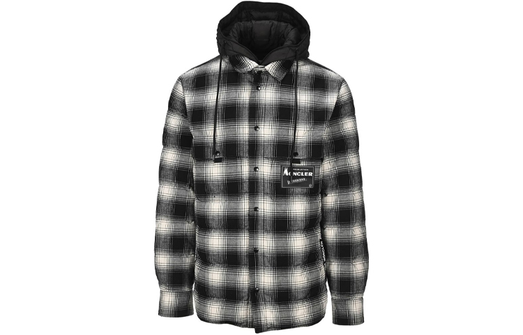 MONCLER GENIUS Hiroshi Fujiwara FRGMT Checkered Hooded Down Jacket Unisex 09U1B51310549XX990