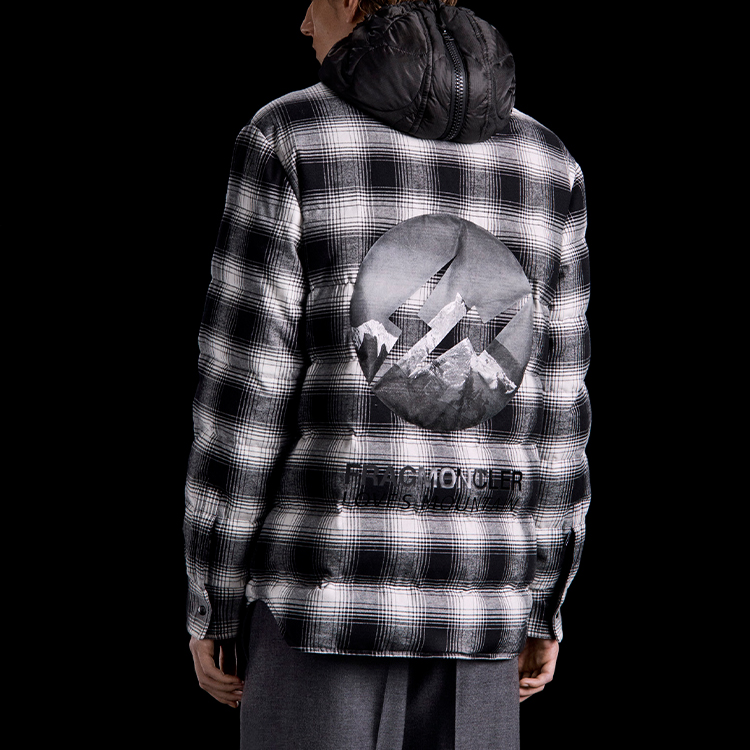 MONCLER GENIUS Hiroshi Fujiwara FRGMT Checkered Hooded Down Jacket Unisex 09U1B51310549XX990 圖 4