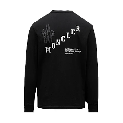 MONCLER GENIUS Hiroshi Fujiwara FRGMT Logo Cotton T-Shirt FW21 Black Tee G209U8D000038392B999