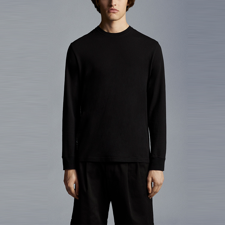 Lookbook MONCLER GENIUS x 藤原浩 FRGMT 標誌棉質T恤 FW21 黑色短袖上衣 G209U8D000038392B999