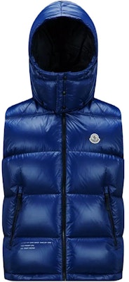 MONCLER GENIUS x 藤原浩FRGMT标志连帽羽绒马甲 男女蓝色. I209U1A00009M3078727 Order MONCLER GENIUS x 藤原浩FRGMT标志连帽羽绒马甲 男女蓝色. I209U1A00009M3078727
