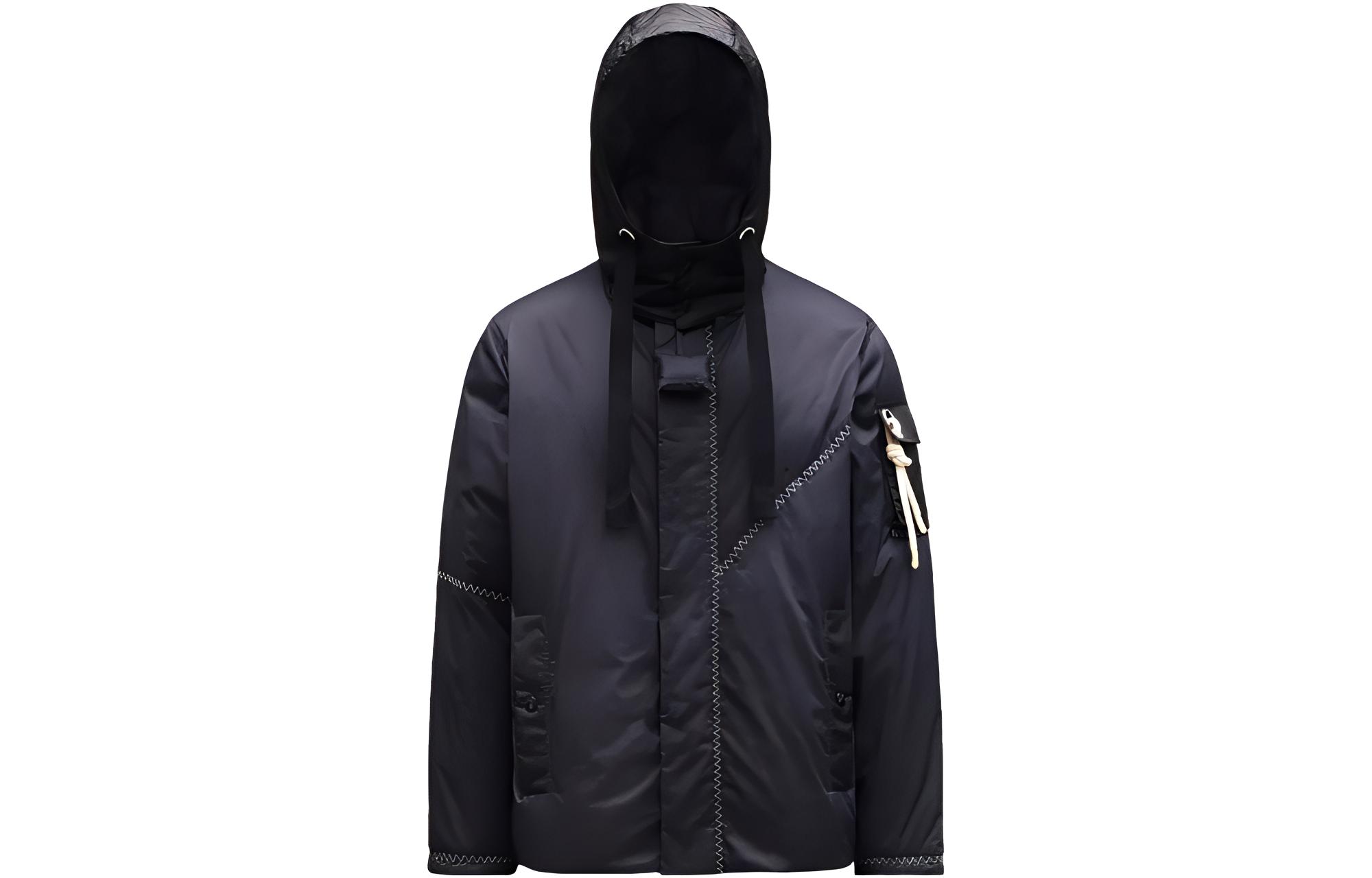 MONCLER GENIUS JW Anderson Albatross Navy Blue Hooded Embroidered Jacket Men. G109E1B51000M1148742