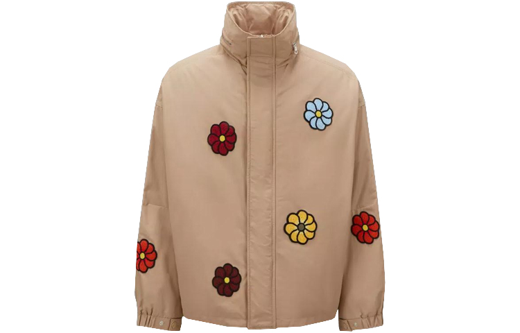 Buy MONCLER GENIUS x JW Anderson 花卉拼接短款羽绒服卡其色男女款 I109E1A00001M2844236