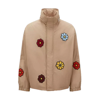 MONCLER GENIUS JW Anderson Floral Patch Short Down Jacket Khaki Unisex I109E1A00001M2844236
