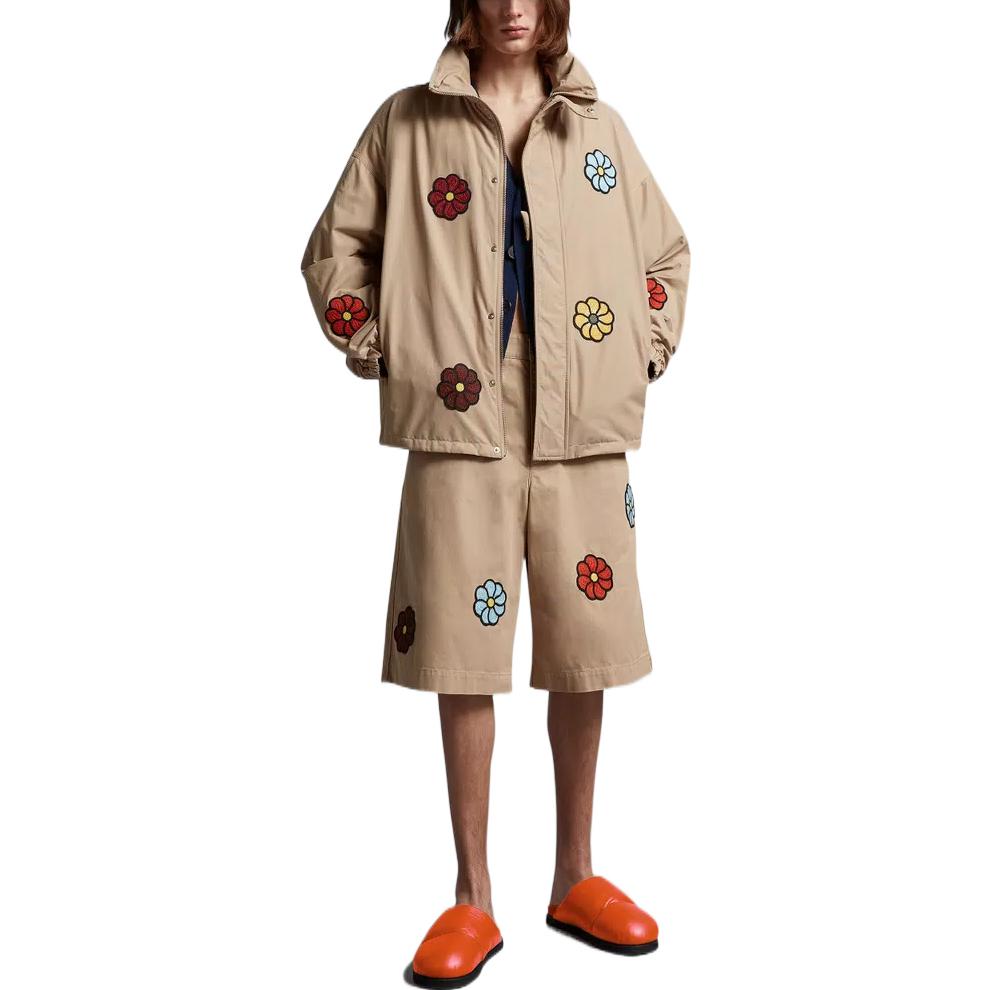Lookbook MONCLER GENIUS x JW Anderson 花卉拼接短款羽绒服卡其色男女款 I109E1A00001M2844236