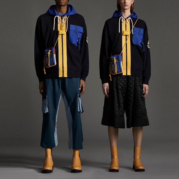 MONCLER GENIUS JW Anderson SS21 Patchwork Zip Hoodie Jacket Blue Unisex 09E8G00005M1166778 圖 3