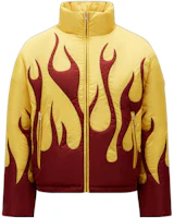 MONCLER GENIUS x Palm Angels Clancy Flame Print Puffer Jacket Yellow Unisex Winter. H209L1A00010M2540P14 MONCLER GENIUS x Palm Angels Clancy Flame Print Puffer Jacket Yellow Unisex Winter. H209L1A00010M2540P14