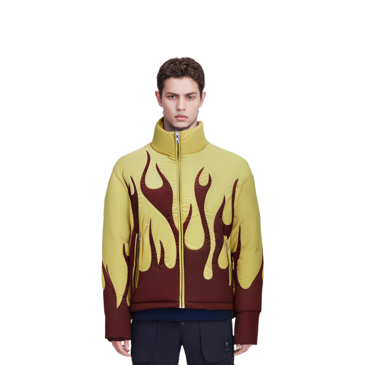 Details for MONCLER GENIUS x Palm Angels 黃色火焰羽絨外套 冬季 情侶款 H209L1A00010M2540P14