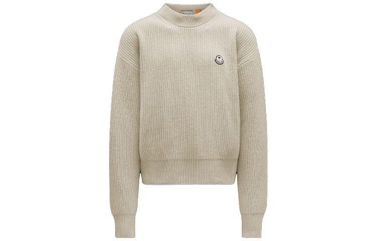 Order MONCLER GENIUS x Palm Angels FW21 コラボ リブ編みウールセーター ユニセックス シルキー ホワイト G209L9C00002M1241034