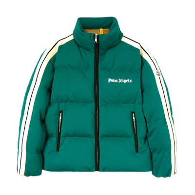 MONCLER GENIUS PALM ANGELS FW21 Green Logo Puffer Jacket Unisex Winter Style G209L1A00019M1356865