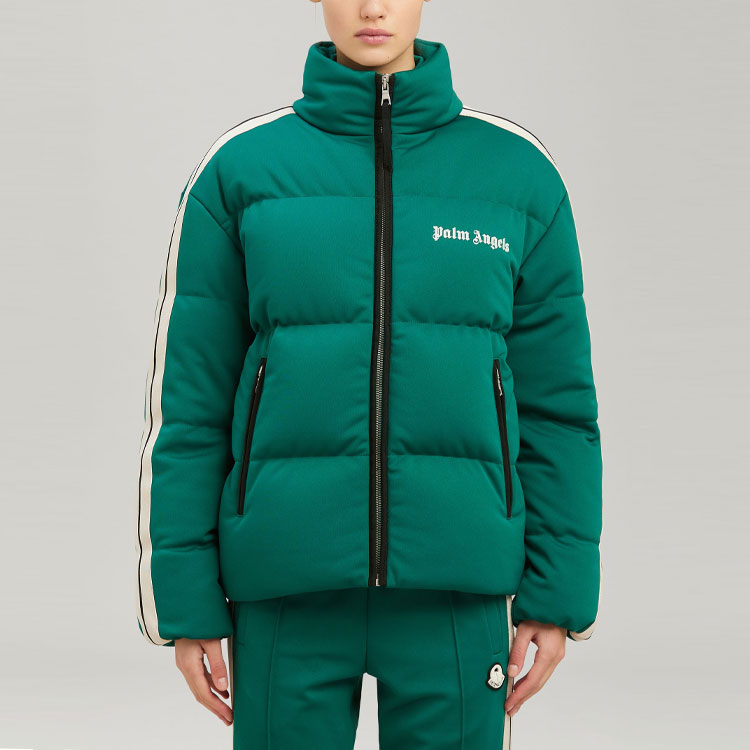Purchase MONCLER GENIUS x PALM ANGELS FW21 綠色Logo羽絨外套 男女冬裝款式 G209L1A00019M1356865