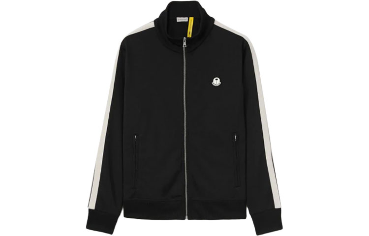 Order MONCLER GENIUS x PALM ANGELS FW21 Logo High-Collar Sweatshirt Jacket Black Unisex. G209L8P00004899A1999