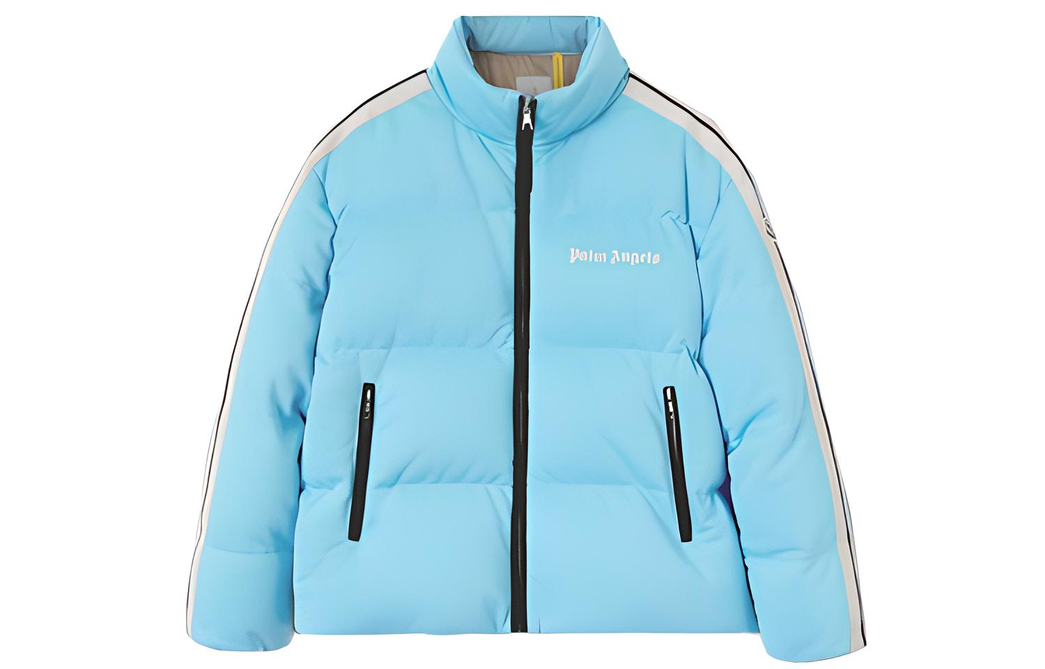 MONCLER GENIUS x PALM ANGELS FW21 Logo Puffer Jacket Unisex Blue. G209l1A00019M1356715