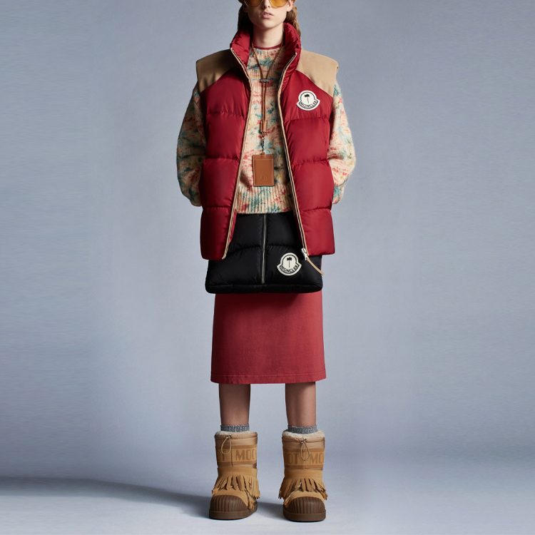 MONCLER GENIUS PALM ANGELS FW21 Red Down Vest Unisex with Logo Detail. G209L1A00020M1352439 圖 3
