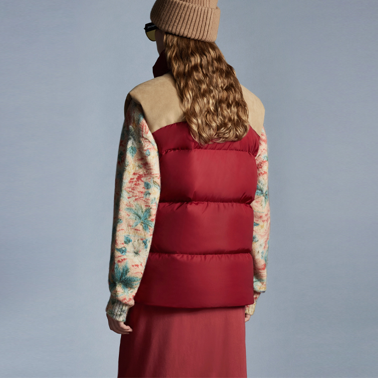 MONCLER GENIUS PALM ANGELS FW21 Red Down Vest Unisex with Logo Detail. G209L1A00020M1352439 圖 5