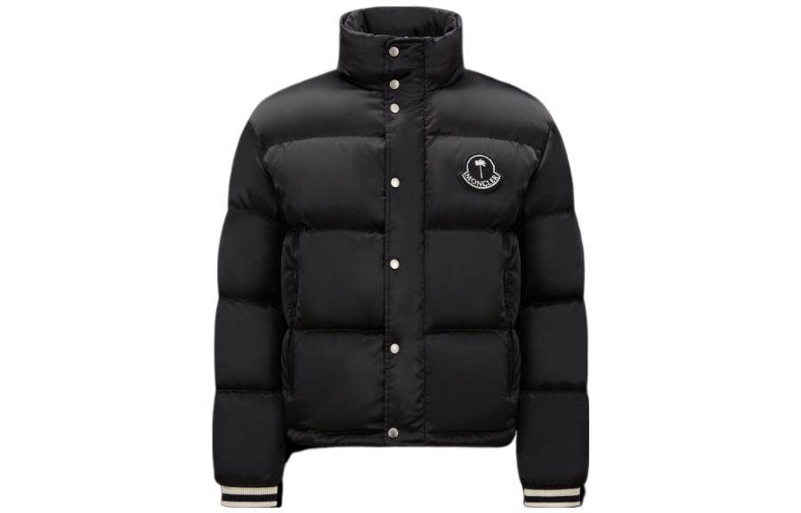 Order MONCLER GENIUS x PALM ANGELS FW22 Cartoon Bear Embroidered Short Puffer Jacket Black. H209L1A00017M2579999
