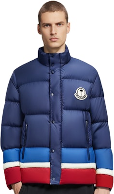 몽클레르 지니어스 x 팜엔젤스 FW22 데니 다운 자켓 유니섹스 네이비 블루 H209L1A00009M2581P74 3