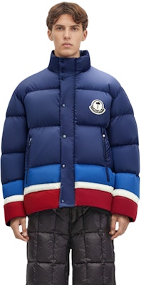 몽클레르 지니어스 x 팜엔젤스 FW22 데니 다운 자켓 유니섹스 네이비 블루 H209L1A00009M2581P74 2