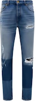 MONCLER GENIUS x PALM ANGELS FW22 Distressed Straight-Leg Jeans Men Blue. H209L2A00003M2503795 MONCLER GENIUS x PALM ANGELS FW22 Distressed Straight-Leg Jeans Men Blue. H209L2A00003M2503795