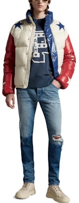 MONCLER GENIUS x PALM ANGELS 男士蓝色做旧直筒牛仔裤 FW22款式 H209L2A00003M2503795 Lookbook MONCLER GENIUS x PALM ANGELS 男士蓝色做旧直筒牛仔裤 FW22款式 H209L2A00003M2503795