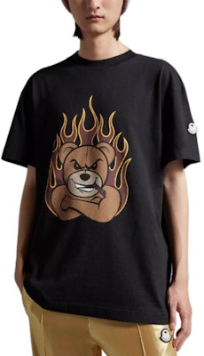 MONCLER GENIUS x PALM ANGELS FW22 Flame Anime Print Unisex Black Tee H209L8C00003M2511999 Details for MONCLER GENIUS x PALM ANGELS FW22 Flame Anime Print Unisex Black Tee H209L8C00003M2511999