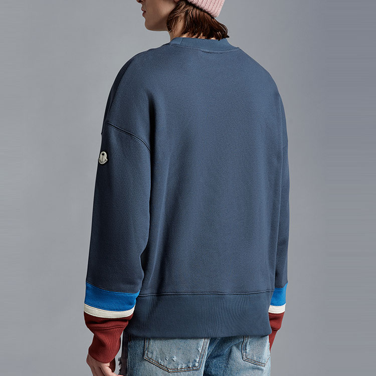 Shop 몽클레르 지니어스 x 팜엔젤스 FW22 로고 프린트 스웻셔츠 유니섹스 라이트 블루. H209L8G00011M2513730